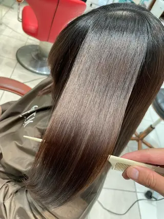 セミロング カラー 金森 斗夢のヘアスタイル