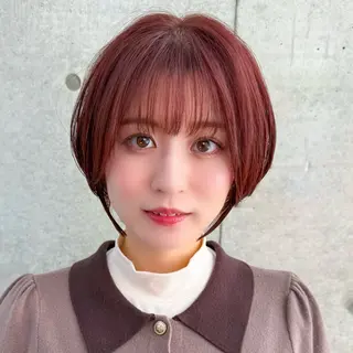 ショート ショート/レイヤー/ 縮毛矯正/ 渡邊莉玖のヘアスタイル