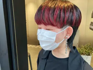 ショート カラー ヘアアレンジ オリーブ透明感カラー 表参道/MIKUのヘアスタイル