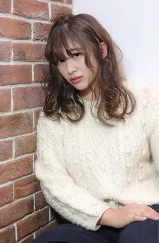 ミディアム カラー パーマ 🤲ヘッドスパ🤲 たにぐちあつし🤲のヘアスタイル