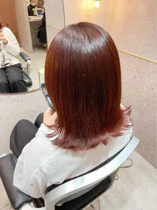 ミディアム カラー 新宿/韓国ヘア 中明度カラー/かやのヘアスタイル