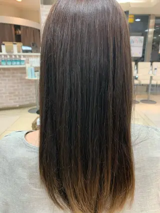 セミロング 暖色系カラー❤️櫻井 亜美のヘアスタイル