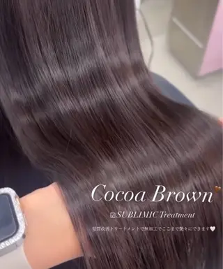 ロング カラー Minori🤎 ナチュラル韓国ヘアのヘアスタイル