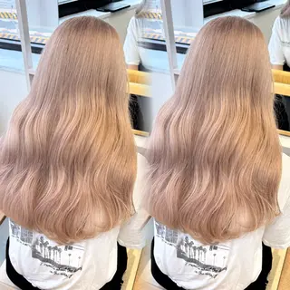 ロング カラー fuka/梅田/ ミルクティーベージュのヘアスタイル