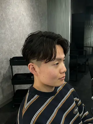 ショート パーマ メンズ特化/パーマ /フェード/洋輔のヘアスタイル