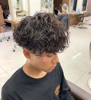 ショート パーマ メンズ 【メンズ特化】 池田大成✂︎のヘアスタイル