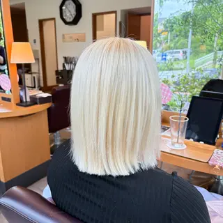 ミディアム カラー SOUPLE 土谷優乃のヘアスタイル