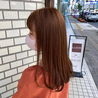 ミディアム カラー 韓国風スタイル 🍓MIZUKI🍓のヘアスタイル