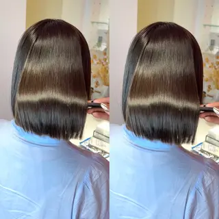 ショート 莉乃/縮毛矯正/髪質 改善/艶カラーのヘアスタイル
