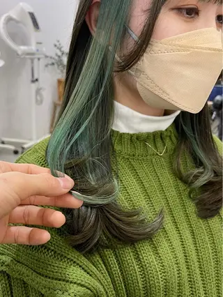 セミロング ブリーチダブルカラー 【koide】のヘアスタイル