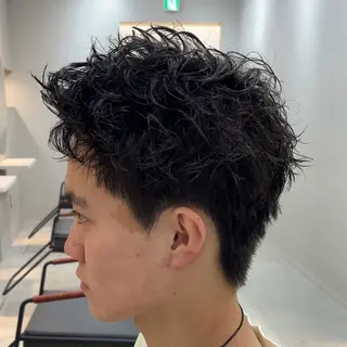 ショート パーマ メンズ STAND博多所属・⛽️STAND 博多⛽️のヘアスタイル