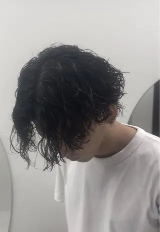 パーマ メンズ ニュアンス/フェザー /ウルフ/伶馬のヘアスタイル