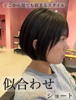 ショート 紙屋町ショート /ボブ　パーマ河内蓮のヘアスタイル