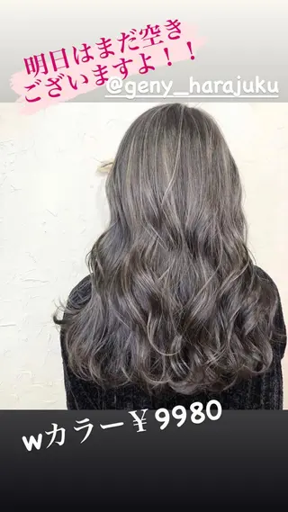 ロング カラー 深沢 秀のヘアスタイル