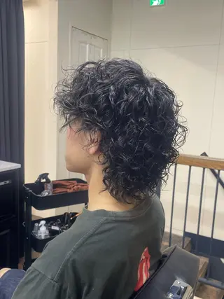ミディアム パーマ メンズ 2H barbershop所属・- ＭＡＹＵＫＯのヘアスタイル