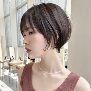 ショート ショートボブ カミヤマリョウマのヘアスタイル