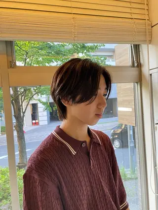 メンズ コテ巻きパーマ/ 韓国レイヤー/ナオのヘアスタイル