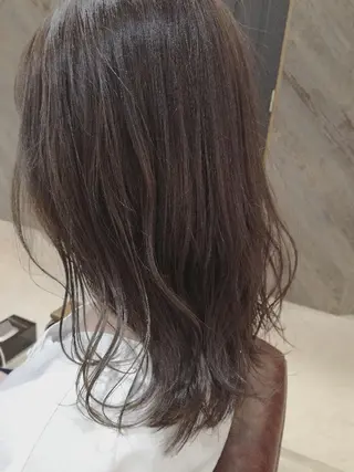 ミディアム カラー パーマ ヘアアレンジ メンズ キッズ ネイル マツエク・マツパ 中津No.1髪質改善 店長✨透ける暗髪のヘアスタイル