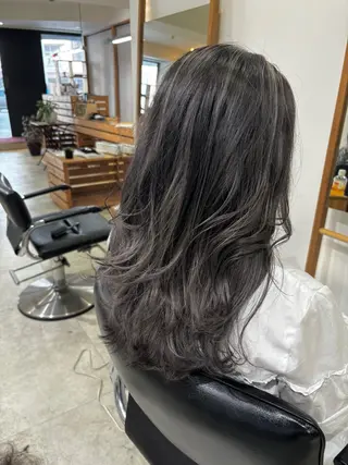 セミロング hoNua. 栄/透明感カラーのヘアスタイル