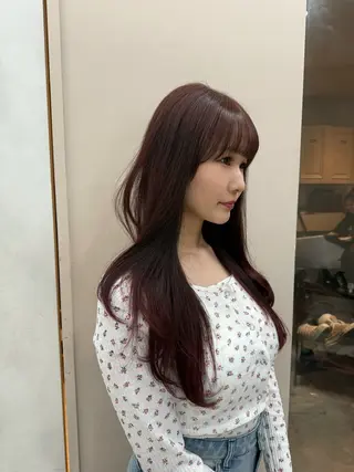 ロング カラー 🖤 Aya 🖤 Zina 梅田茶屋町のヘアスタイル