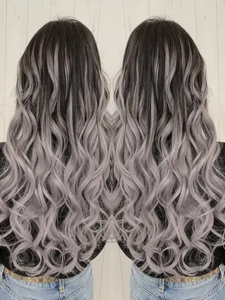 ロング カラー ヘアアレンジ Device ディバイスのヘアスタイル