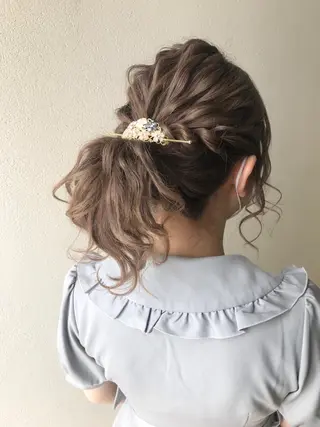 ミディアム ヘアアレンジ 沢田 瞳のヘアスタイル