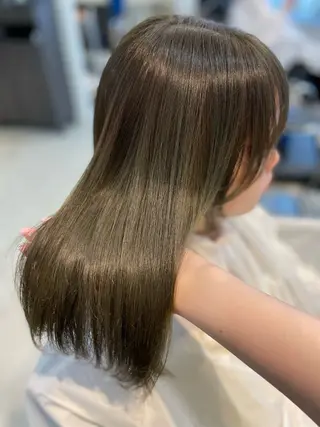 セミロング カラー noa hair design 町田店所属・miyu♡̷̷ 韓国ヘア/顔まわりのヘアスタイル