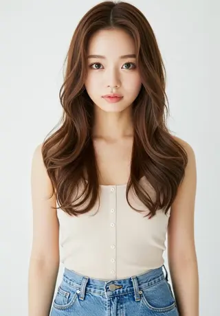 ロング 川邊 大地のヘアスタイル