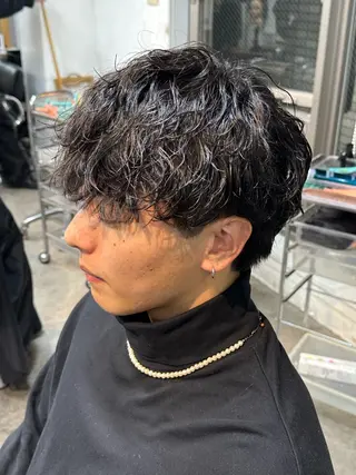 パーマ メンズ fifth men's原宿所属・fifth/原宿/ シャドウパーマ/カズのヘアスタイル