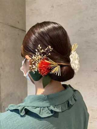 セミロング ヘアアレンジ 女性に人気♪ はやしほのかのヘアスタイル