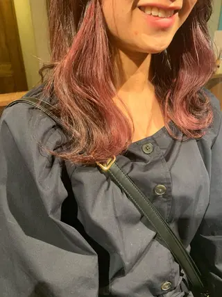 ミディアム カラー レイヤー/韓国ヘア 杉浦結梨のヘアスタイル