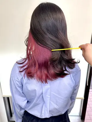 ミディアム カラー peg.hair所属・ブリーチカラー🫧 森　凪沙のヘアスタイル