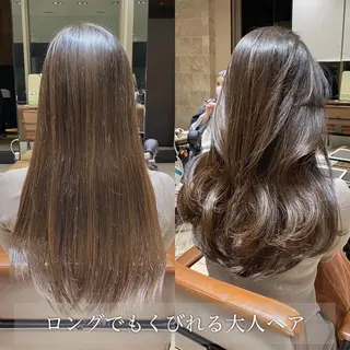 ロング カラー レイヤー/顔周り /透明感🩶高橋大のヘアスタイル