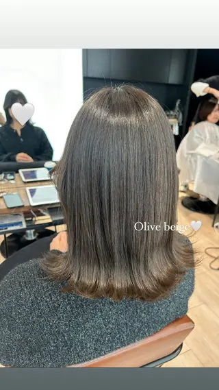 ミディアム カラー 🍼顔周りカット/ レイヤー/小川華奈のヘアスタイル