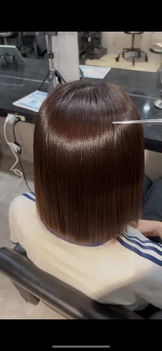 ミディアム 溝渕朋也 /髪質改善ストレートのヘアスタイル