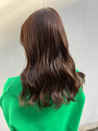 セミロング 名駅/艶韓国風ヘア miyabiのヘアスタイル