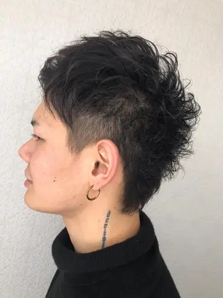 ショート 婦中／パーマ 現金のみ／成瀬滉太のヘアスタイル