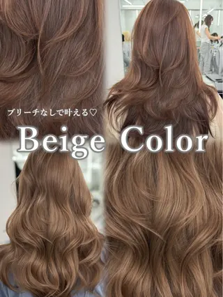 ロング カラー 顔まわりの神様✨ 透明感カラー藤嶋秀幸のヘアスタイル