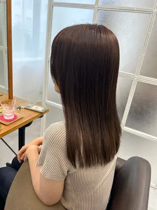 セミロング カラー 後藤紗英/髪質改善 /オリーブベージュのヘアスタイル