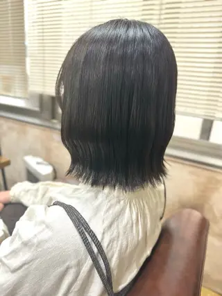 ミディアム カラー 髪質改善&韓国風 RINAのヘアスタイル