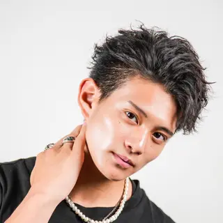 ショート カラー パーマ メンズ シースルーマッシュ/ メンズ/KYOHEIのヘアスタイル