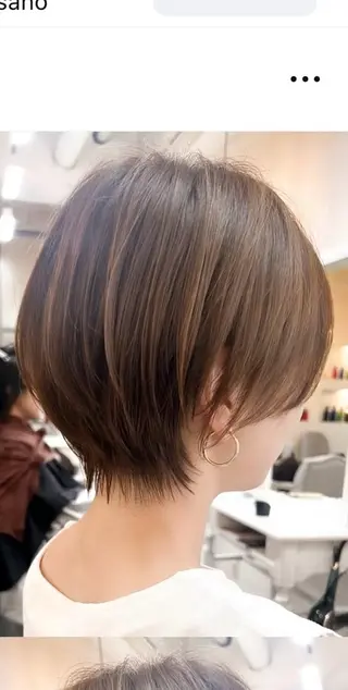 ショート 艶カラー推し！ なかはらあかりのヘアスタイル