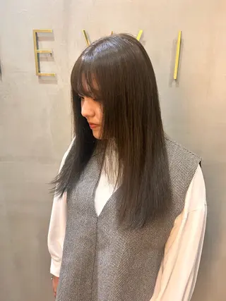 セミロング カラー 韓国×髪質改善カラー 💎hinaのヘアスタイル