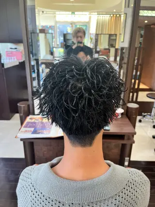 ショート パーマ メンズ AROH  men's cut&men's perm 船橋店所属・🧊メンズ特化🧊 高木航希のヘアスタイル