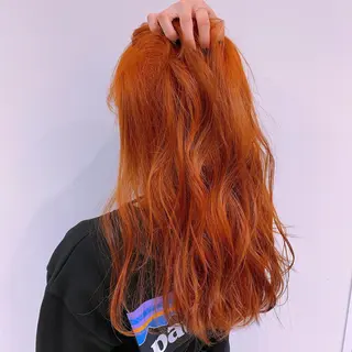 ロング 新宿♥ハッシュカット 暖色カラー♥Unaのヘアスタイル