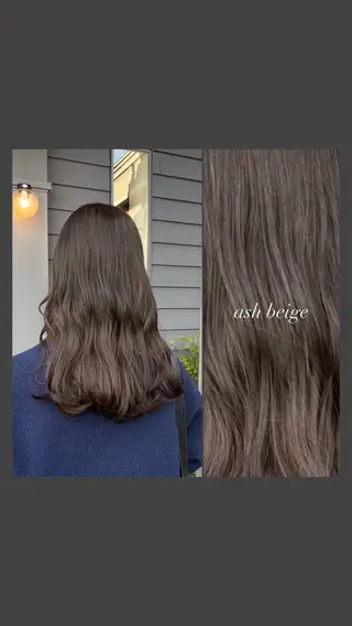 ロング カラー 暖色カラー／ボブ／ 酸性ストレート／羽菜のヘアスタイル