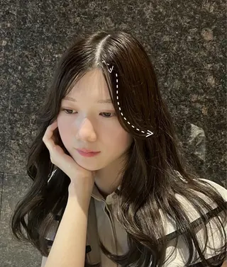 ロング カラー 顔まわり/オフィス カラー/青栁優🔆のヘアスタイル