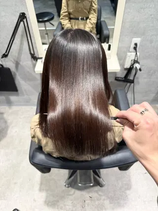 ロング 細字 達哉のヘアスタイル