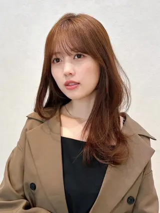 ロング カラー パーマ 🫧小顔×似合わせ× 透明感カラー🫧のヘアスタイル