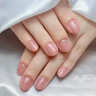 ネイル RAFFINE 月🦋🩵のネイルデザイン